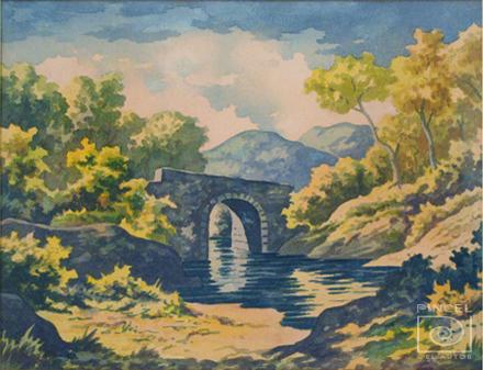 Puente de piedra Nº 3 por Pacheco, Fausto